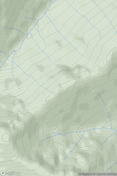 Thumbnail image for Beinn Fhada [Loch Linnhe to Loch Etive] showing contour plot for surrounding peak